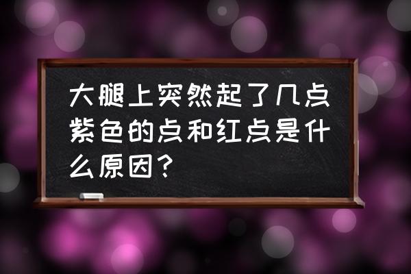 腿上全是红色的点点 大腿上突然起了几点紫色的点和红点是什么原因？