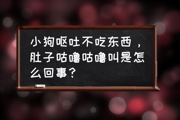 肚子一直叫怎么办立即止住 小狗呕吐不吃东西，肚子咕噜咕噜叫是怎么回事？