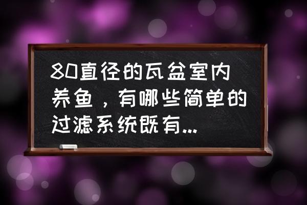 室内养鱼全过程 80直径的瓦盆室内养鱼，有哪些简单的过滤系统既有效还和瓦盆搭配不感到突兀？